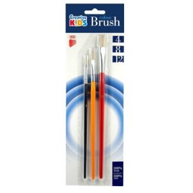 Ecsetkészlet, lapos, no. 4-8-12, fa, ICO (TICEV32)