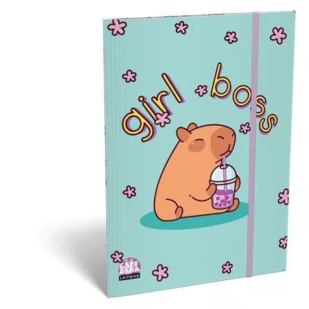 Gumis mappa, karton, A5, LIZZYSULI, Lollipop Capibara (TICGMLCBA5)