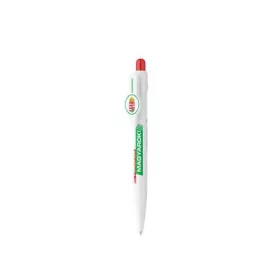   Golyóstoll, 0,8 mm, nyomógombos, fehér tolltest, ICO Hajrá Magyarok, kék (TICHMFH)