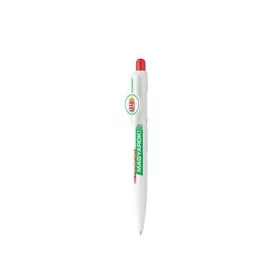   Golyóstoll, 0,8 mm, nyomógombos, fehér tolltest, ICO Hajrá Magyarok, kék (TICHMFH)