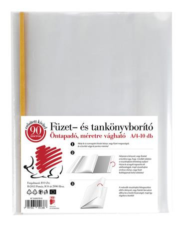Könyvborító, A4, 90 mikron, víztiszta, öntapadó csíkkal, ICO Süni (TICKBA4)