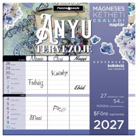   Falinaptár, mágneses, kétheti, 22x22 cm, LIZZYCALENDAR Anyu tervezője Scrapbook Style (TICLCFNMAN)