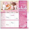 Falinaptár, mágneses, kétheti, 22x22 cm, LIZZYCALENDAR Családi tervező (TICLCFNMCS)