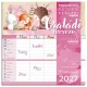Falinaptár, mágneses, kétheti, 22x22 cm, LIZZYCALENDAR Családi tervező (TICLCFNMCS)
