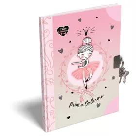   Emlékkönyv, lakattal, A5, keményfedeles, LIZZYSULI, Tiny Dancer, Lovely Ballerina (TICLEKTDA5)