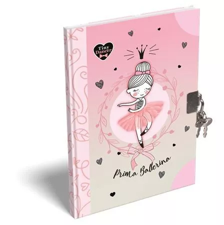 Emlékkönyv, lakattal, A5, keményfedeles, LIZZYSULI, Tiny Dancer, Lovely Ballerina (TICLEKTDA5)