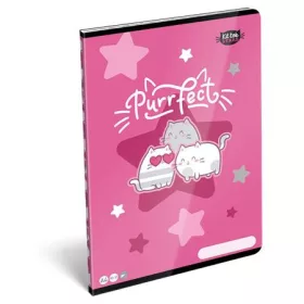   Füzet, tűzött, A4, kockás, 32 lap LIZZYSULI, Kit tok Stars Purrfect (TICLFKA4KS)