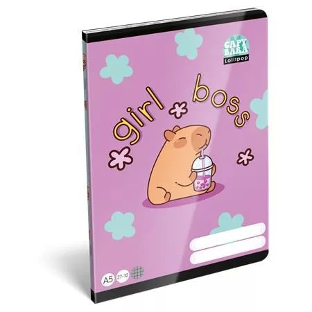 Füzet, tűzött, A5, kockás, 32 lap LIZZYSULI, Lollipop Capybara, 27-32 (TICLFKA5LC)