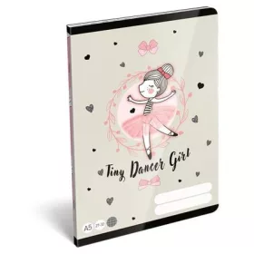   Füzet, tűzött, A5, kockás, 32 lap LIZZYSULI, Tiny Dancer, Lovely Ballerina, 27-32 (TICLFKA5TD)