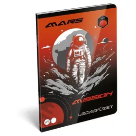   Füzet, tűzött, A5, lecke, 40 lap, LIZZYSULI, Mars Mission (TICLFLA5MM)