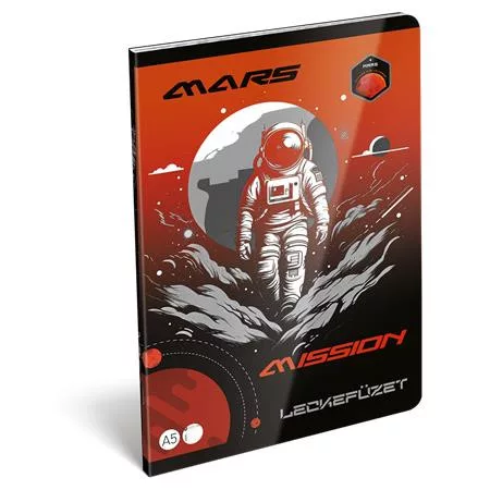 Füzet, tűzött, A5, lecke, 40 lap, LIZZYSULI, Mars Mission (TICLFLA5MM)