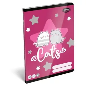   Füzet, tűzött, A5, sima, 32 lap, LIZZYSULI, Kit tok Stars Purrfect, 20-32 (TICLFSA5KS)