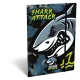Gumis mappa, karton, A4, LIZZYSULI, Shark Attack (TICLGMSAA4)