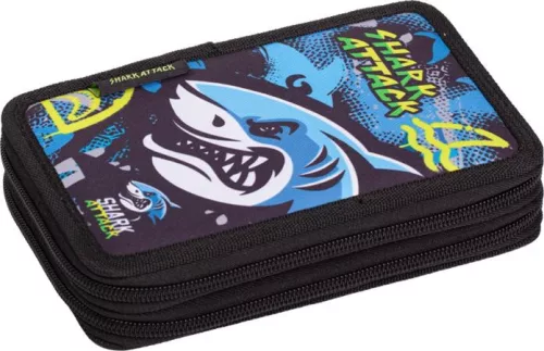 Tolltartó, 2 emeletes, cipzáras, LIZZYSULI, Shark Attack (TICLTT2ESA)