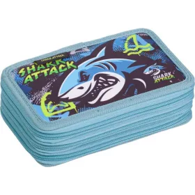   Tolltartó, 3 emeletes, cipzáras, LIZZYSULI, Shark Attack (TICLTT3ESA)