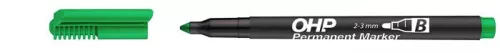 Alkoholos marker, OHP, 2-3 mm, B, ICO, zöld (TICOHPBZ)