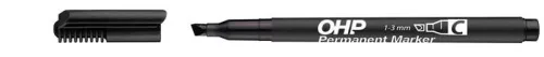 Alkoholos marker, OHP, 1-4 mm, C, vágott, ICO, fekete (TICOHPCFK)