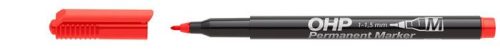 Alkoholos marker, OHP, 1-1,5 mm, M, ICO, piros (TICOHPMP)