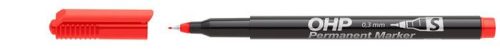 Alkoholos marker, OHP, 0,3 mm, S, ICO, piros (TICOHPSP)