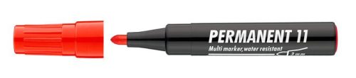 Alkoholos marker, 1-3 mm, kúpos, ICO Permanent 11, piros (TICP11P)