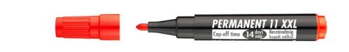 Alkoholos marker, 1-3 mm, kúpos, ICO Permanent 11 XXL, piros (TICP11XP)