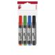 Alkoholos marker készlet, 1-3 mm, kúpos, ICO Permanent 11 XXL, 4 különböző szín (TICP11XV4)
