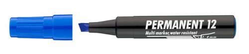 Alkoholos marker, 1-4 mm, vágott, ICO Permanent 12, kék (TICP12K)