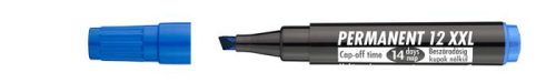 Alkoholos marker, 1-4 mm, vágott, ICO Permanent 12 XXL, kék (TICP12XK)