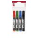 Alkoholos marker készlet, 1-4 mm, vágott, ICO Permanent 12 XXL, 4 különböző szín (TICP12XV4)