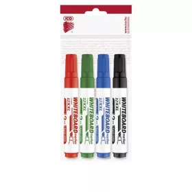   Tábla- és flipchart marker készlet, 1-4 mm, vágott, ICO Plan 12 XXL, 4 különböző szín (TICPL12XV4)