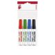 Tábla- és flipchart marker készlet, 1-3 mm, kúpos, ICO Plan, 4 különböző szín (TICPLV4)
