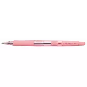   Golyóstoll, 0,7 mm, nyomógombos, rózsaszín tolltest, PENAC SleekTouch, kék (TICPSP)