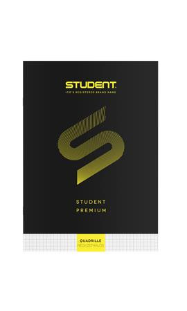 Füzet, tűzött, A4, kockás, 32 lap, ICO Student Premium, fekete (TICSFPK)