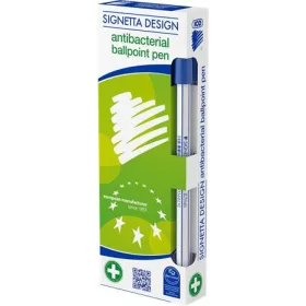   Golyóstoll, 0,7 mm, kupakos, antibakteriális, ICO Signetta, kék (TICSIA01)