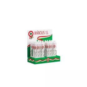   Golyóstoll display, 0,8 mm, nyomógombos, ICO, kokárdás (TICSIKD1)