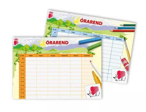 Órarend, A5, kétoldalas, ICO Süni (TICSUA5)