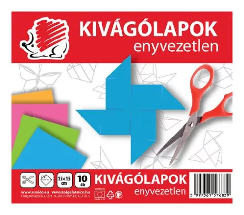 Kivágó, 15x15 mm, ICO Süni, 10 lap (TICSUK15)