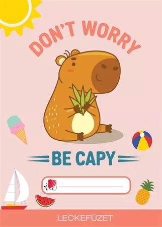 Füzet, tűzött, A5, lecke, 34 lap, ICO Süni, capybara (TICSULFCB)