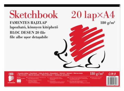 Skiccfüzet, A4, 190 g, ICO Süni (TICSUSFA4)