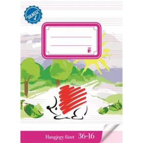   Füzet, tűzött, A5, hangjegy, 16 lap, ICO Süni Sulikész, 36-16 (TICSUSK3616)