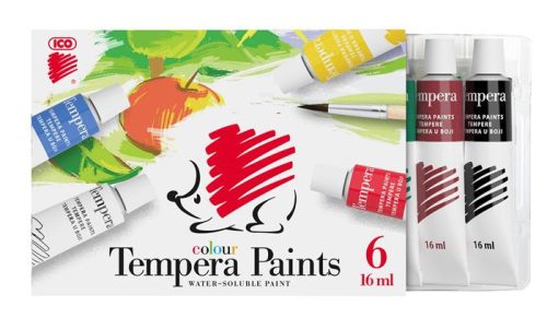 Tempera készlet, 6 darabos, ICO Süni (TICSUT6)