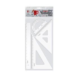 Vonalzókészlet, műanyag, 4 darabos, ICO Süni (TICSUVK)