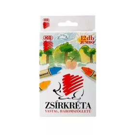   Zsírkréta, vastag, ICO Süni, 12 különböző szín (TICSUZSV12)