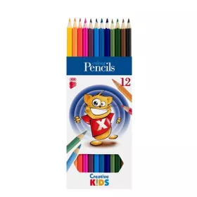   Színes ceruza készlet, hatszögletű, ICO Creative Kids, 12 különböző szín (TICSZCV12)