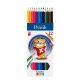 Színes ceruza készlet, hatszögletű, ICO Creative Kids, 12 különböző szín (TICSZCV12)