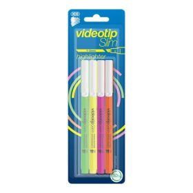   Szövegkiemelő készlet, 1-3 mm, ICO Videotip Slim, 4 különböző szín (TICVTSL)