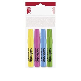   Szövegkiemelő készlet, 1-4 mm, ICO Videotip, 4 különböző szín (TICVTV4)