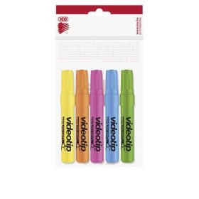   Szövegkiemelő készlet, 1-4 mm, ICO Videotip, 5 különböző szín (TICVTV5)