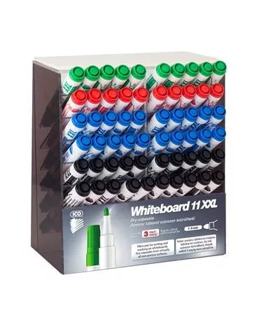 Tábla- és flipchart marker display, 1-3 mm, kúpos, ICO Whiteboard 11 XXL (TICWH11XXLD)