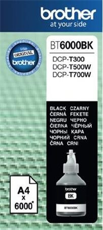BT6000BK Tinta DCP T-300, 500W, 700W nyomtatókhoz, BROTHER, fekete, 6k (TJBBT6000B)
